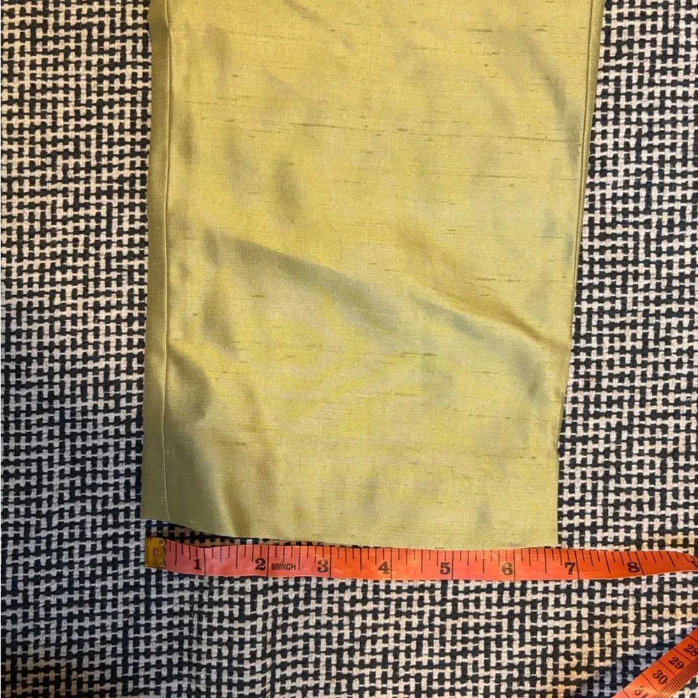Banana Republic Silk-Blend Straight Leg Pants in Lemon Yellow